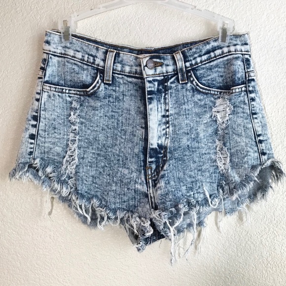 Vibrant Pants - Vibrant M.I.U. High rise distressed jean shorts